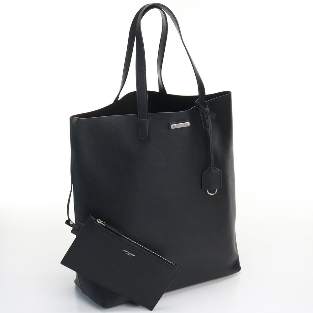 Saint Laurent Sack Shopping Tote Bag Leather Black